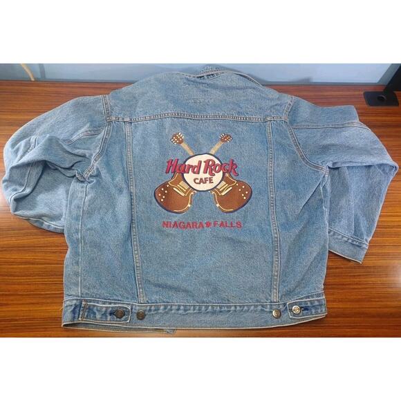 Hard Rock Cafe Other - Vintage Hard Rock Cafe Jacket Mens Small Jean Denim Trucker Niagara Falls